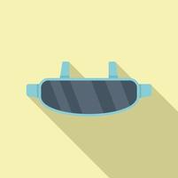 Vr mask icon flat vector. Futuristic game vector