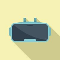 Digital glasses icon flat vector. Vr reality vector