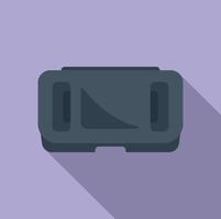 Video headset icon flat vector. Virtual glasses vector