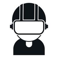 Virtual glasses icon simple vector. Game mask vector