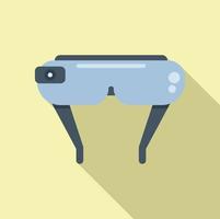 Virtual reality headset icon flat vector. Game mask vector