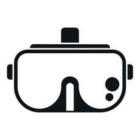 Virtual reality headset icon simple vector. Game mask vector