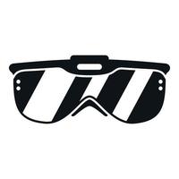 Human vr glasses icon simple vector. Virtual reality vector