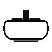 3d headset icon simple vector. Game mask vector