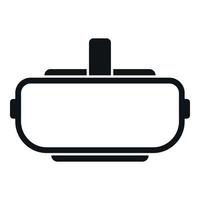 3d headset icon simple vector. Game mask vector