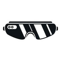 fuerte vr lentes icono sencillo vector. vr auriculares vector