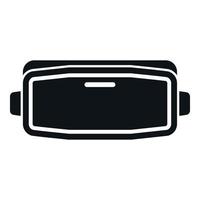 Vr mask icon simple vector. Futuristic game vector