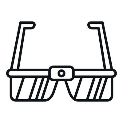 Futuristic glasses icon outline vector. Game mask