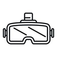 virtual lentes icono contorno vector. juego máscara vector