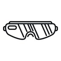 Tech headset icon outline vector. Vr reality vector