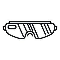 Tech headset icon outline vector. Vr reality vector