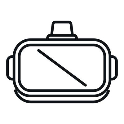 Helmet design vr icon outline vector. Headset reality