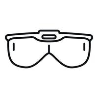 Human vr glasses icon outline vector. Virtual reality vector