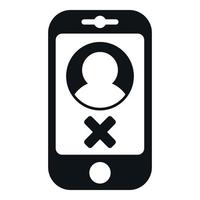 Smartphone user blacklist icon simple vector. Business email. vector