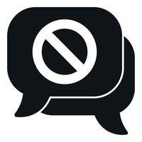 Chat blacklist icon simple vector. User data vector