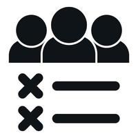 Group blacklist icon simple vector. Business user vector