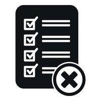 Blacklist icon simple vector. Business data vector