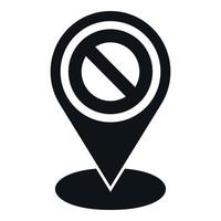 Location blacklist icon simple vector. Internet user vector