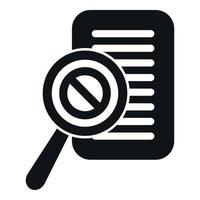 Search ban list icon simple vector. User data vector