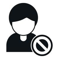 User ban icon simple vector. Business data vector