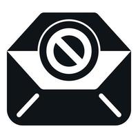 correo lista negra icono sencillo vector. usuario sitio web vector