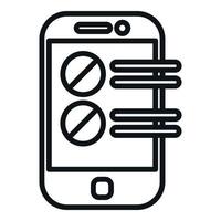 Smartphone data icon outline vector. Digital user vector