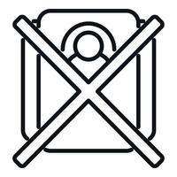 Blacklist icon outline vector. Business user vector