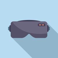 Future vr glasses icon flat vector. 3d headset vector
