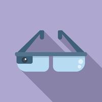 Futuristic glasses icon flat vector. Game mask vector
