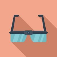 Metaverse glasses icon flat vector. Vr reality vector