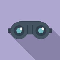 Tech headset icon flat vector. Vr reality vector