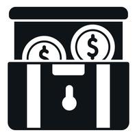 Money coin box icon simple vector. Bank finance vector