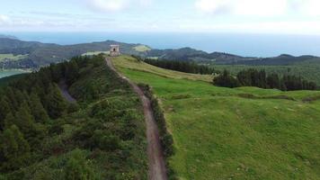 Beautiful aerial view of Sao Miguel azores island video