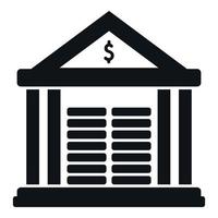 Bank reserve icon simple vector. Money finance vector