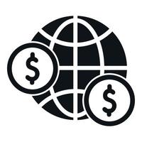 Global coin reserve icon simple vector. Business capital vector