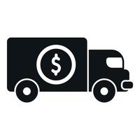 Bank reserve truck icon simple vector. Money finance vector