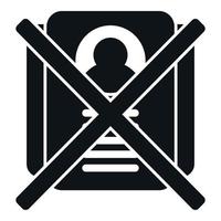 Blacklist icon simple vector. Business user vector