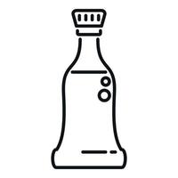 Glass soy sauce icon outline vector. Japanese food vector