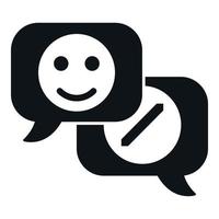 Help antidepressant chat icon simple vector. Drug pill vector