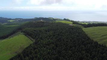 Beautiful aerial view of Sao Miguel azores island video