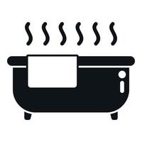 Night warm bath icon simple vector. Sleep problem vector