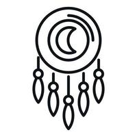 Dream catcher icon outline vector. Sleep problem vector