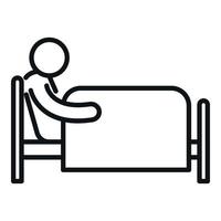 Bed insomnia icon outline vector. Sleep problem vector