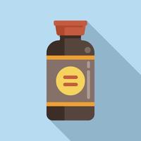 Soy sauce icon flat vector. Japan food vector