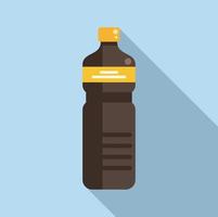 Soy sauce plastic bottle icon flat vector. Japan food vector