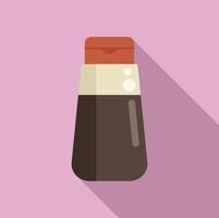 Asian cuisine icon flat vector. Soy sauce vector