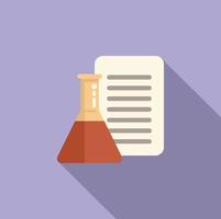 Lab test flask icon flat vector. Shield system vector