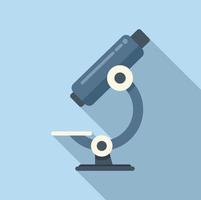 Lab microscope icon flat vector. Virus stop vector