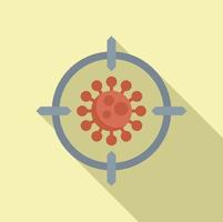 Virus target icon flat vector. Immune system vector