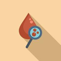 Blood drop icon flat vector. Health virus vector